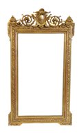 Lot 428 - Victorian rectangular bevelled glass wall mirror.