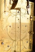 Lot 335 - A mid 18th century mahogany bracket clock by Christopher Moon of London