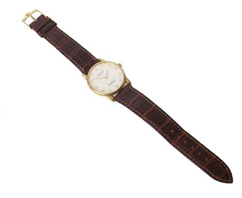 Lot 88 - Rolex Cellini 18ct carat gold strap watch