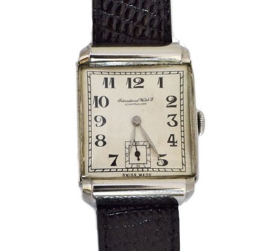 Lot 81 - An early 20th Century stainless steel IWC wristwatch