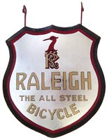 Lot 105 - Raleigh bicycle shop sign.