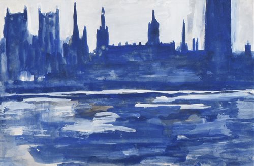 Lot 286 - J. L. Isherwood, "The Houses of Parliament", watercolour.