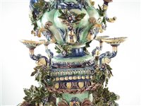 Lot 217 - Peter Weldon Majolica elephant samovar "Loxodonta Africana".