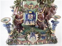 Lot 217 - Peter Weldon Majolica elephant samovar "Loxodonta Africana".