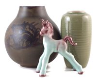 Lot 167 - Two Bullers vases, and a foal