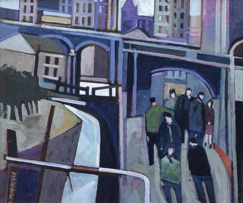 Lot 396 - Peter Stanaway, "Rochdale Canal", acrylic.