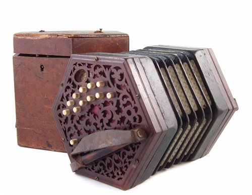 Lot 143 - Thomas Dawkins concertina in case