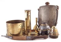 Lot 98 - A collection of Trench art and WW1 era relics