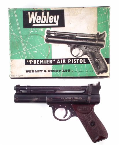 Lot 232 - Webley Premier Boxed .22 Air Pistol
