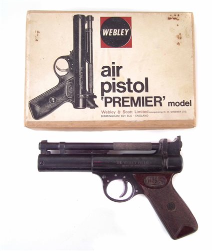 Lot 233 - Webley Premier Boxed .22 Air Pistol