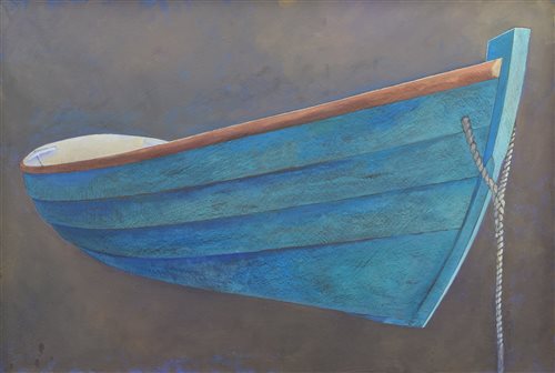 497 - James Dodds, "Blue Dory Study", oil and catalogue (2).