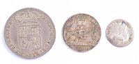 Lot 5 - William & Mary silver halfcrown, 1689, George III silver marriage medal, 1761, silver and William & Mary silver fourpence, 1689 (3).