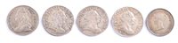 Lot 10 - Quantity of silver twopence pieces to include George II, III and Victoria.