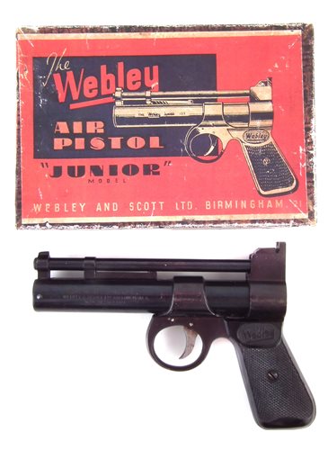 Lot 238 - Webley Junior  .177 Air Pistol with reproduction box