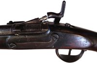 Lot 156 - Belgian 14 bore snider action shotgun converted from a rifle.