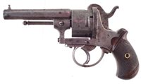 Lot 9 - 12mm 5 shot Guardian Pin fire revolver.