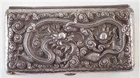 Lot 328 - Chinese silver canton cigarette box.