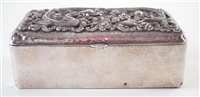 Lot 328 - Chinese silver canton cigarette box.