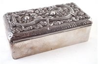 Lot 328 - Chinese silver canton cigarette box.