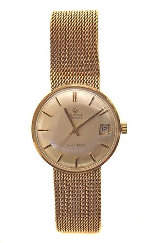 Lot 324 - Cetina 9ct gold bracelet watch