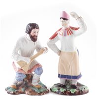 Lot 181 - Two Russian Garnder porcelain figures