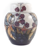 Lot 292 - Moorcroft Brambles pattern Ginger Jar