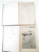 Lot 37 - German WW2 Third Reich interest: Two volumes of Luftwacht  five letters and passes