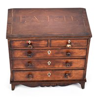 Lot 13 - An early 19th century mahogany apprentice chest of drawers