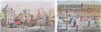 Lot 293 - Albin Trowski, London views, watercolours (2).