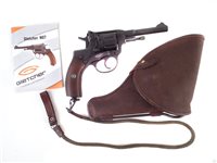 Lot 245 - Gletcher  air pistol revolver nagant with cartridges holster and instructions No. 25 NGT 1903 4.5mm