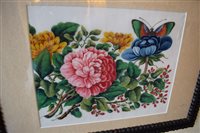 Lot 312 - Twelve late 19th century Chinese ricepaper paintings of floral design (12).