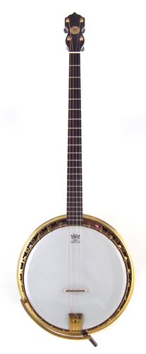 Lot 15 - John Grey and Sons Benares four string banjo