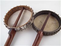 Lot 57 - Butler London fretless banjo and one other fretted five string banjo