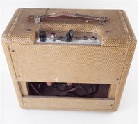 Lot 86 - Fender Champ tweed amp and strap