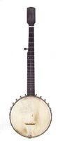 Lot 82 - Signed five string banjo