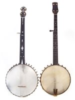 Lot 19 - Savana five string banjo and a fretless banjo