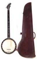Lot 86 - Rileys pewter banjo with case