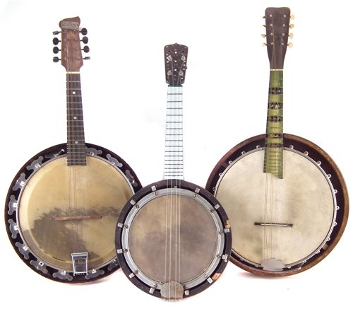 Lot 52 - Melody Major banjo mandolin / banjolin and two others
