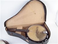 Lot 52 - Melody Major banjo mandolin / banjolin and two others