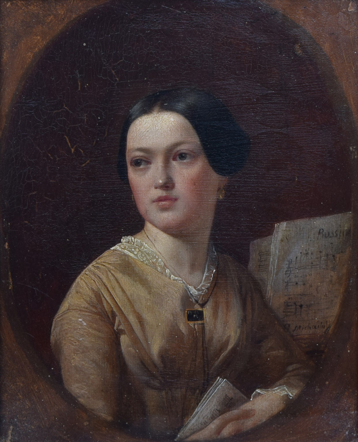 Lot 598 - Attributed to George Lance, Portrait of