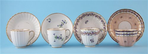 Lot 93 - Four Derby cups and saucers