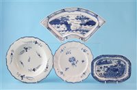 Lot 92 - Caughley meat plate, bowl, fan shaped dish and another plate.