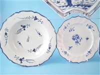 Lot 92 - Caughley meat plate, bowl, fan shaped dish and another plate.