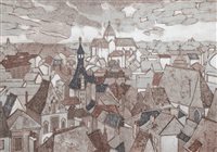 Lot 320 - Valerie Thornton, "Amboise", signed limited edition etching with aquatint.