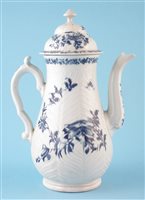 Lot 145 - Worcester feather moulded coffee pot