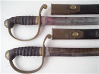 Lot 42 - Pair of constabulary short swords.