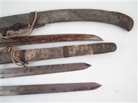 Lot 41 - Chinese butterfly sword set and one other.
