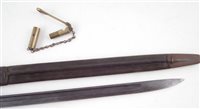 Lot 195 - P14 bayonet, Enfield inspection tool and a Mauser cleaning kit.