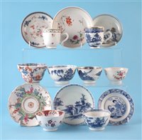 Lot 165 - Chinese porcelain, cups saucers and tea bowls