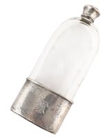 Lot 520 - Victorian silver and glass spirit flask